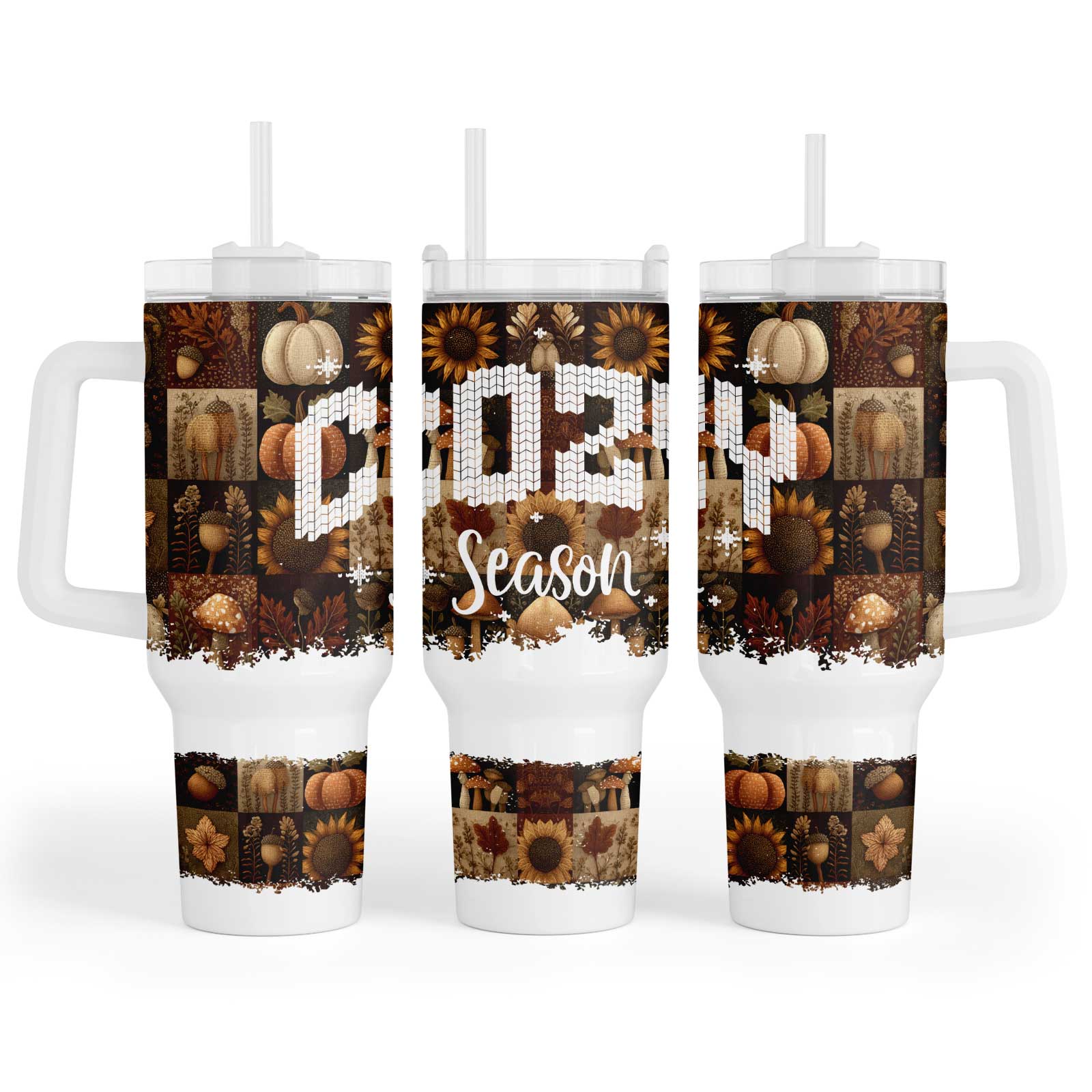 Cozy Season Patchwork - 40oz Maxi Cup